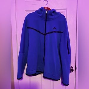 Blue Nike tech hoodie